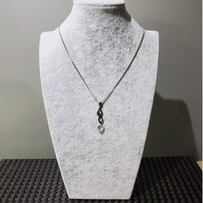 Collier court  INFINI AVEC CRISTAL SWAROVSKI  cristal AB