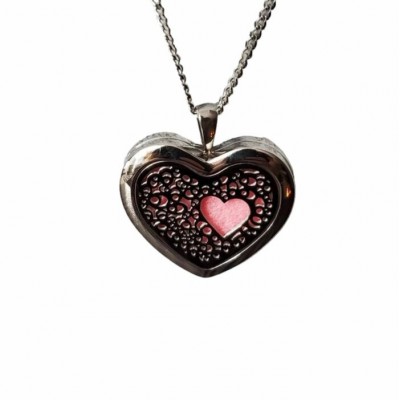 Collier DIFFUSEUR avec pendentif COEUR en acier inoxydable