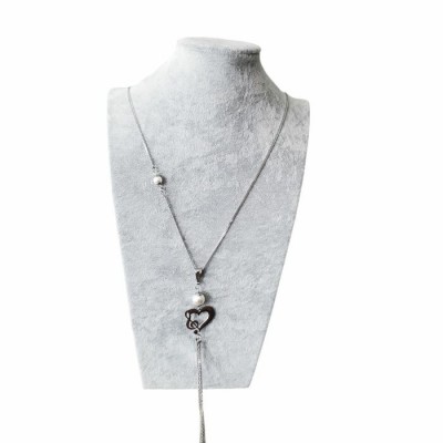 Collier CLE DE SOL et perle Swarovski blanche