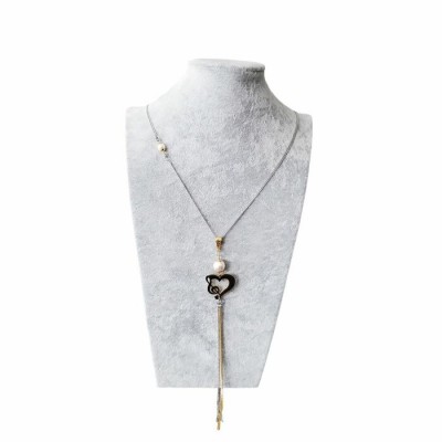 Collier CLE DE SOL et perle Swarovski blanche