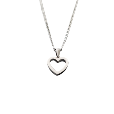 Collier pendentif COEUR acier inoxydable