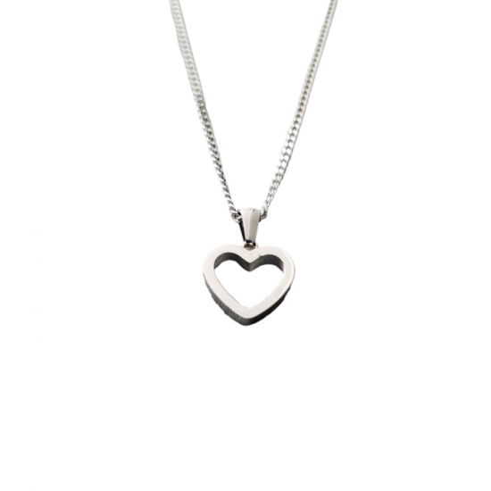 Collier pendentif COEUR acier inoxydable