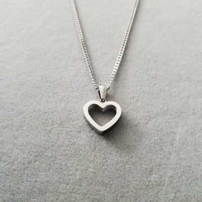 Collier pendentif COEUR acier inoxydable