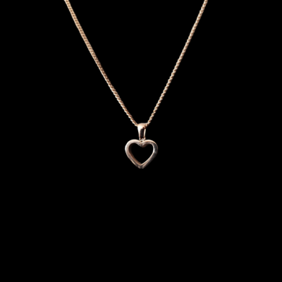 Collier pendentif COEUR acier inoxydable OR ROSE