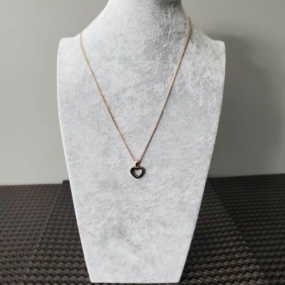 Collier pendentif COEUR acier inoxydable OR ROSE