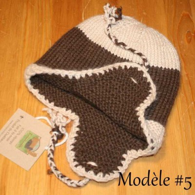  Tuque à oreilles double et réversible pour enfant