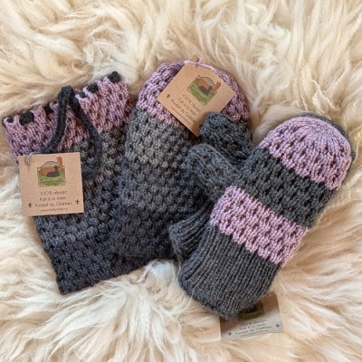 Ensemble Cache cou, tuque et mitaines Confort