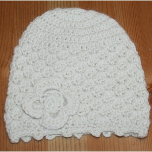 Béret avec fleur pour enfant