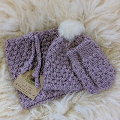 Ensemble Cache cou, tuque et mitaines Confort pour enfant