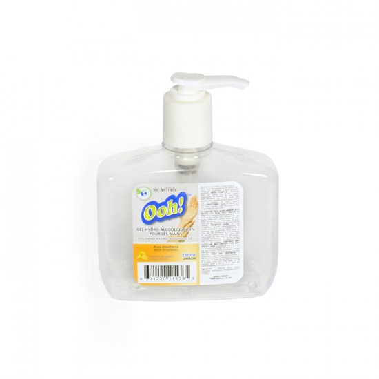 Ooh!  GEL HYDRO-ALCOOLIQUE 70% POUR LES MAINS 250 ml