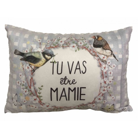 Coussin Tu vas être mamie