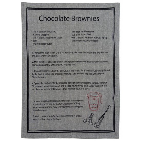 Linge à Vaiselle 19.75X27" PLAIN COTTON  CHOCOLATE BROWNIES