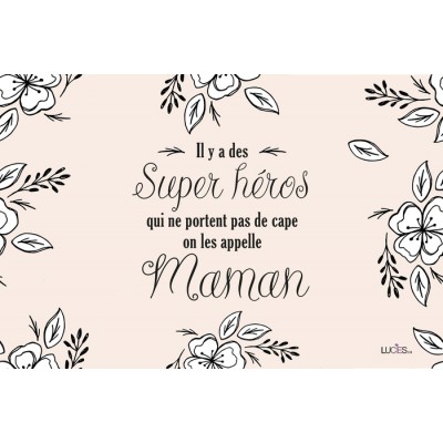  Tablier  Super Héros  avec pochette avant 10" x 6"
