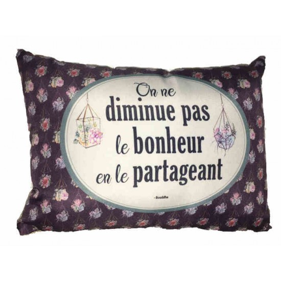  Coussin  On ne Diminue pas le Bonheur en le Partageant 