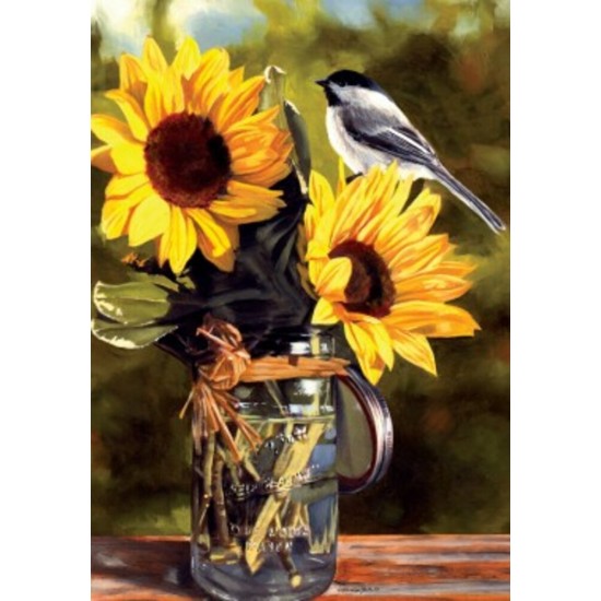  Sunflower Chickadee by Victoria Schultz