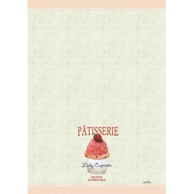Linge à Vaisselle  100 % Cotton Lady CupCake 