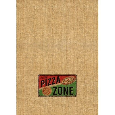 Linge à Vaisselle  100 % Cotton Pizza Zone  