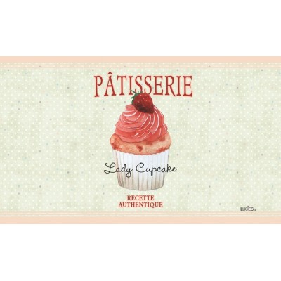  Tablier Lady CupCake avec pochette avant 10" x 6" 