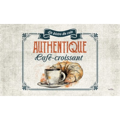  Tablier Cafe-croissant  avec pochette avant 10" x 6"