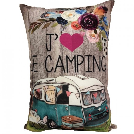  Coussin  J'aime le camping 2