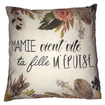  Coussin  Mamie vient vite..  