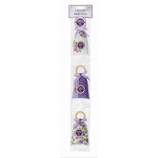 Lot de 3 sachets de 18 g avec anneau/Violet