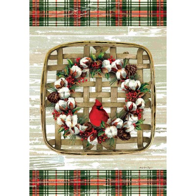 Cardinal Cotton Wreath