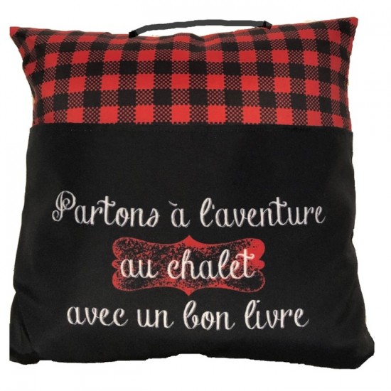 Coussin De lecture Avec Pochette Pour Livres Et... Coussin De lecture Avec Pochette Pour Livres Et...