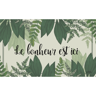  Tablier Le Bonheur Est Ici avec pochette avant 10" x 6"