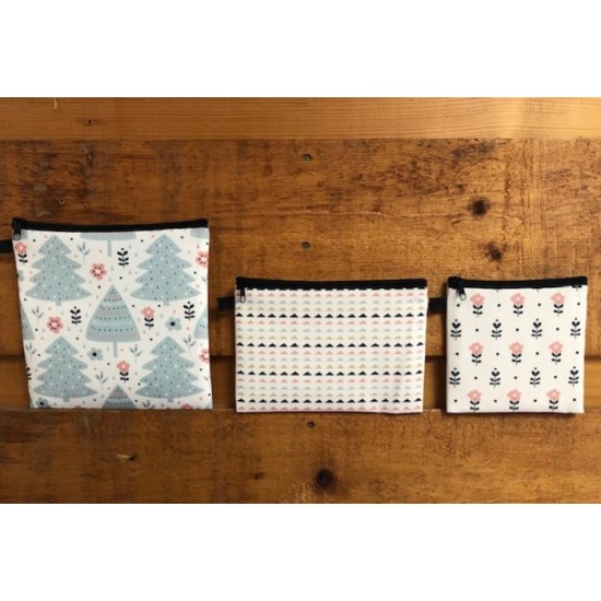Sac Réutilisable Pour Collation  Petit Arbre S/3 