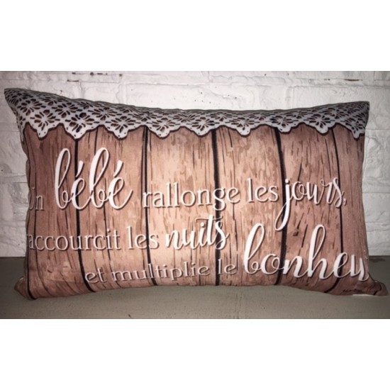 Coussin Bébé/Jours/Nuits/Bonheur 