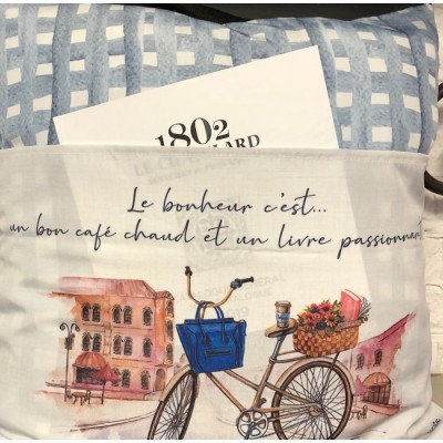 Coussin De lecture Avec Pochette Pour Livres Et Poignée