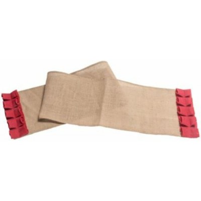 Chemin de table en jute avec bordure de... Chemin de table en jute avec bordure de...