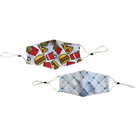 HAMBURGER  masque de protection, ensemble de 2