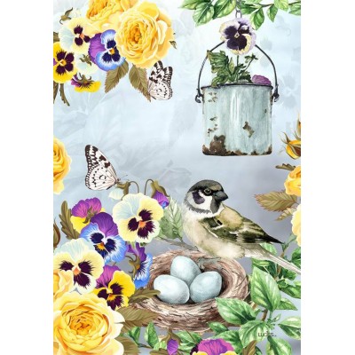 Oiseaux dans les branches 