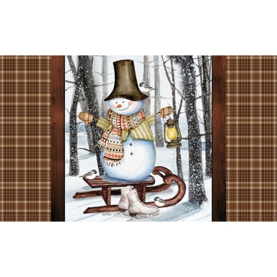 Tapis intérieur extérieur/Bonhomme sur la luge 