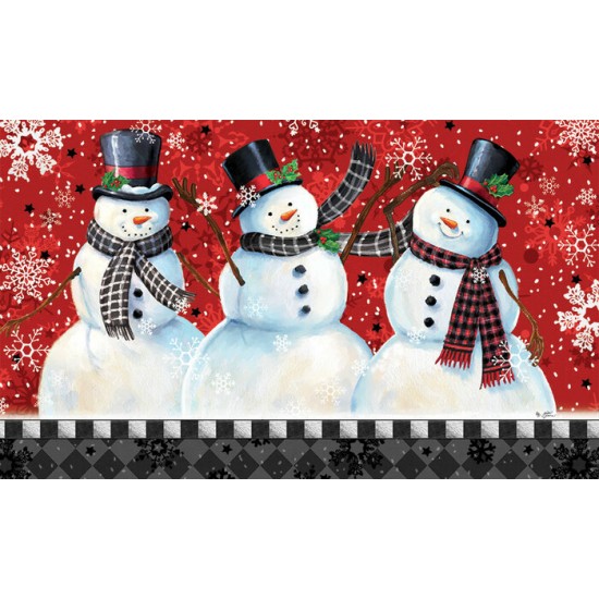 Snowman  on Red