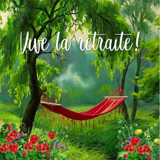  Coussin  Vive La retraite  