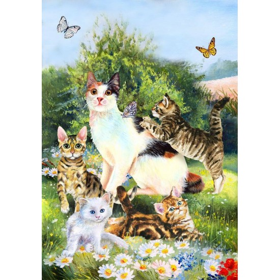 Les chats dans le jardin