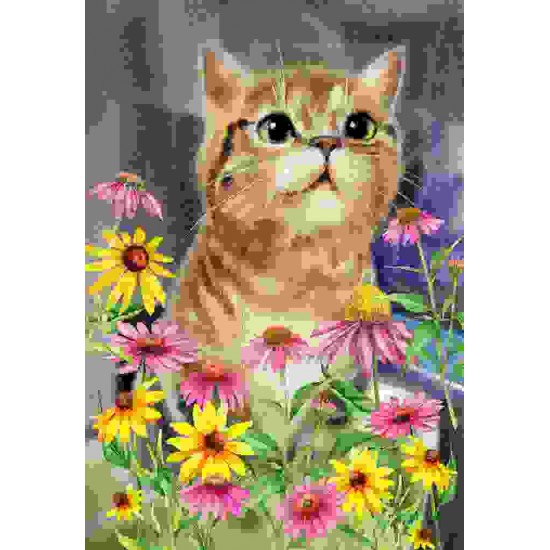Chats dans les fleurs
