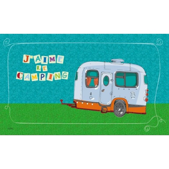Tapis intérieur extérieur/ J'aime le Camping