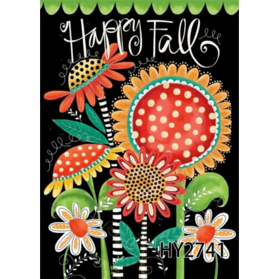 Happy Fall Flowers  Mini 12