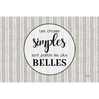 Les choses simples