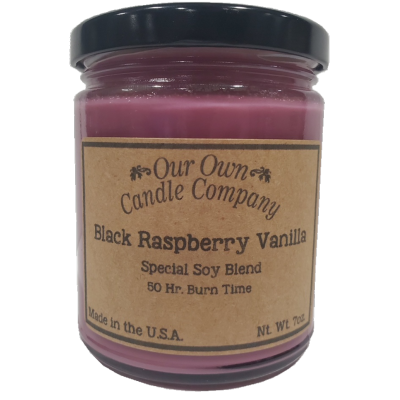 Bougie de soya - Framboise noire & vanille