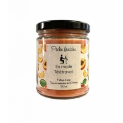 Bougie de soya avec pensée - Pêche fraîche
