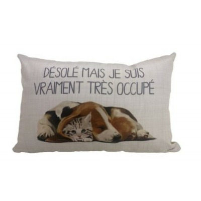 coussins à texte citation -Désolé je suis...