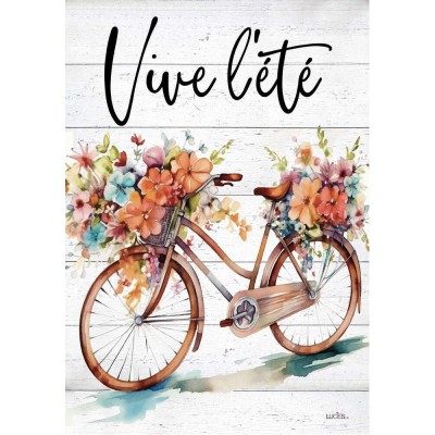 Vive l'été Bicyclette fleurie