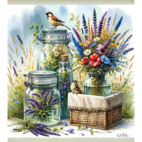 Bouquet floral    Lavette suédoise