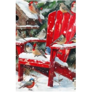 Oiseaux sur chaise Adirondack