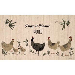 Papy et Mamie Poule - Tapis intérieur Automne...